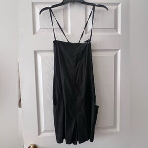 torrid black linen overalls